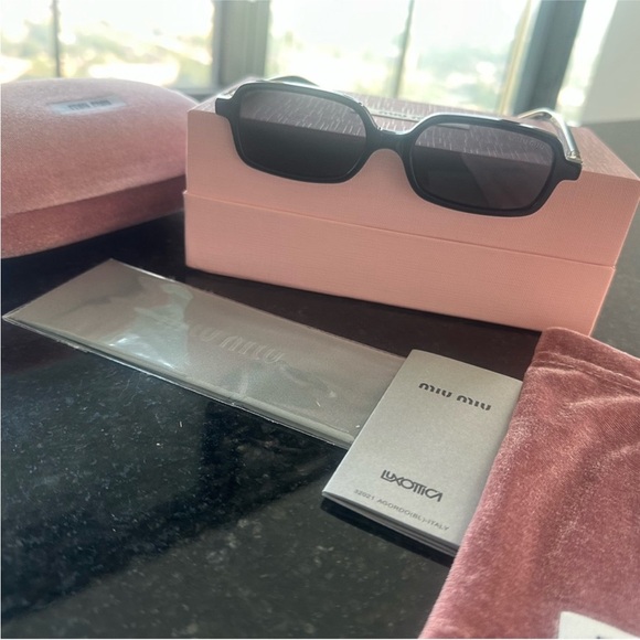 MIU MIU Black Grey Women Sunglasses - 11ZS 16K5S0 (51mm) - Picture 2 of 3